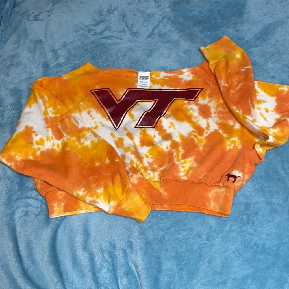 VS Pink VT Hokies cropped Sweatshirt